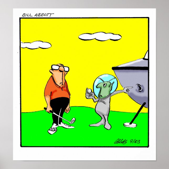 Funny Golf Humor Poster Gift (Framsidan)