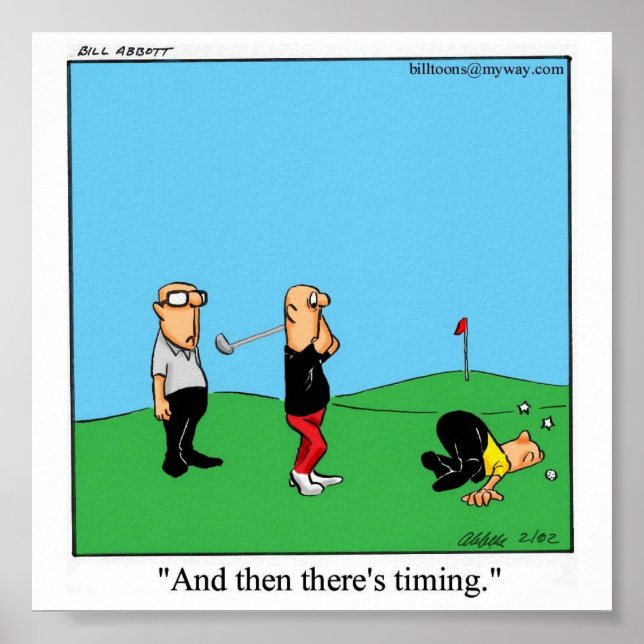 Funny Golf Humor Poster Gift (Framsidan)