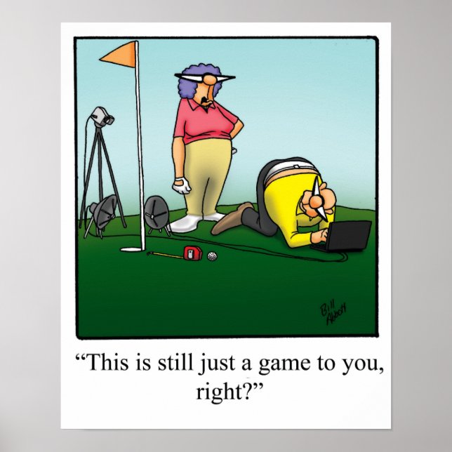 Funny Golf Humor Poster Gift (Framsidan)