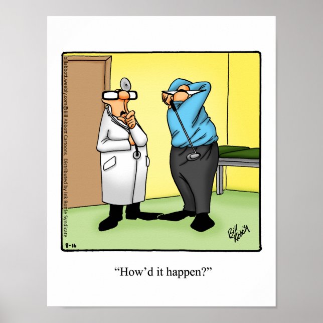 Funny Golf Humor Poster Gift (Framsidan)