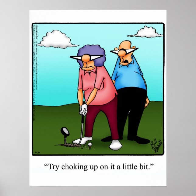 Funny Golf Humor Poster Gift (Framsidan)