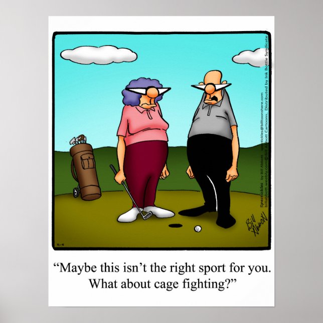 Funny Golf Humor Poster Gift (Framsidan)