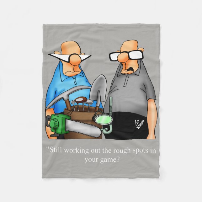 Funny Golf Humor Throw Blanket Gift Fleecefilt (Framsidan)