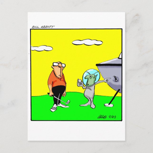 Funny Golf Humor vykort (Framsida)