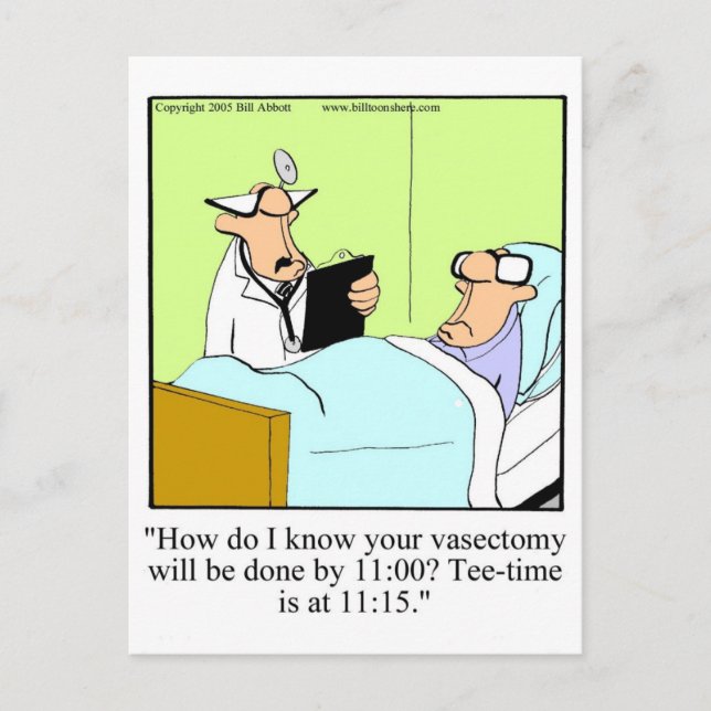 Funny Golf Humor vykort (Framsida)