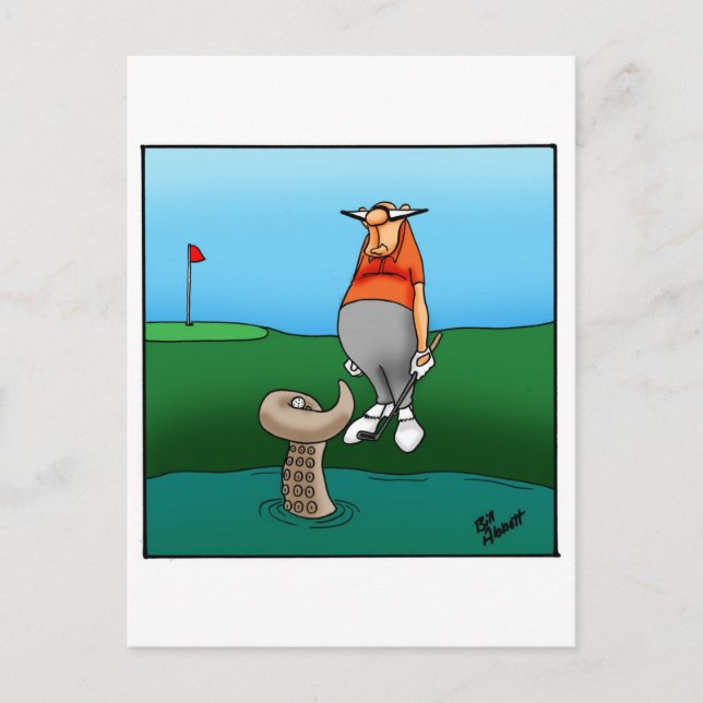 Funny Golf Humor vykort (Framsida)
