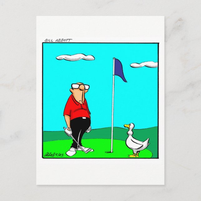 Funny Golf Humor vykort (Framsida)