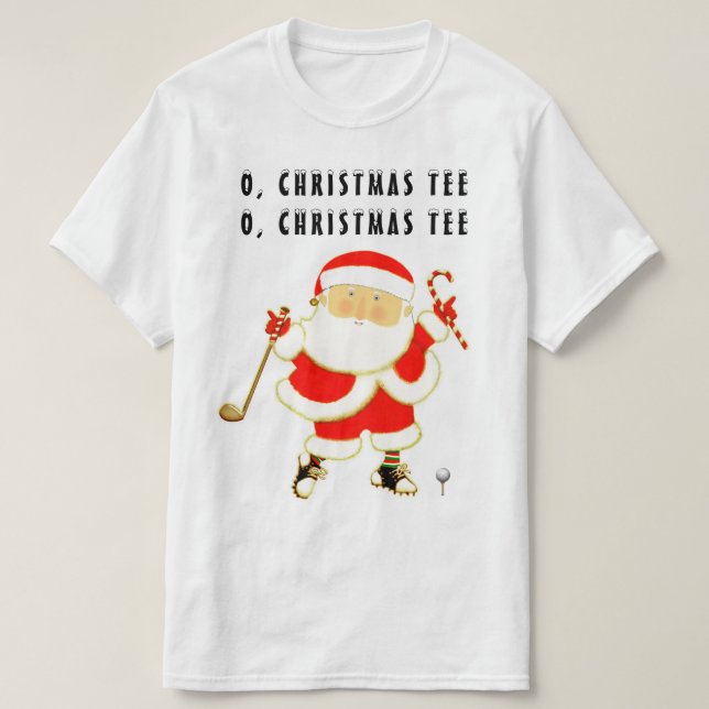 Funny Golf-jul T Shirt (Design framsida)