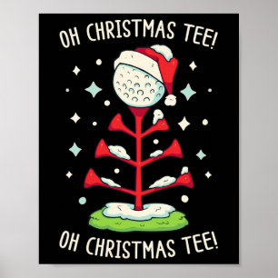 Funny Golf-julshirt Oh jul Tee Funny Poster