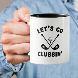Funny Golf Klubb Humor Modern Golfer Sports Black Mugg