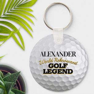 Funny Golf Legend Golf Boll Personlig Nyckelring