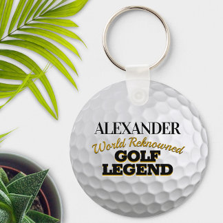 Funny Golf Legend Golf Boll Personlig Nyckelring