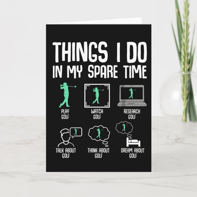 Funny Golf Lover Spare Time Golfer Life Course  Kort (Framsida)