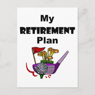 Funny Golf My Pension Plan Design Vykort