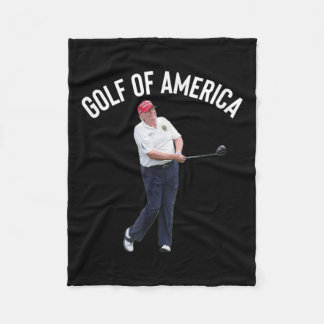 Funny Golf of America Donald Trump Pun Fleecefilt