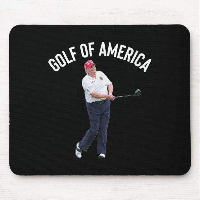 Funny Golf of America Donald Trump Pun Musmatta (Framsidan)