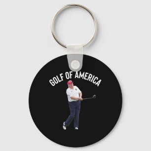 Funny Golf of America Donald Trump Pun Nyckelring