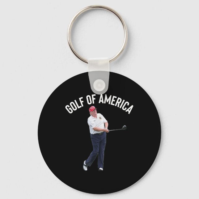 Funny Golf of America Donald Trump Pun Nyckelring (Framsida)