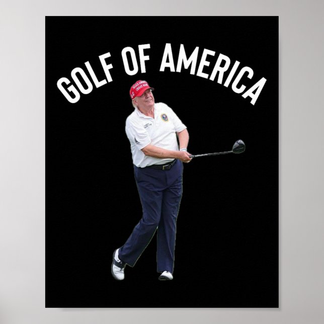 Funny Golf of America Donald Trump Pun Poster (Framsidan)