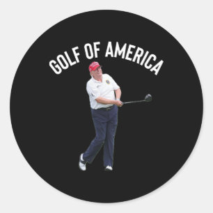 Funny Golf of America Donald Trump Pun Runt Klistermärke