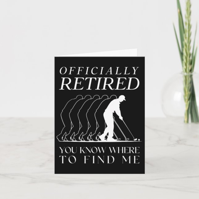 Funny Golf officiellt pensionerad Golfer Golfing R Kort (Framsida)