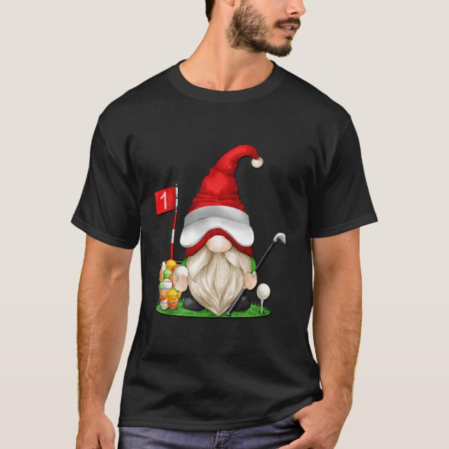 Funny Golf Pappa Gnome För manar Golfing Graphic G T Shirt (Framsida)