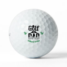Funny Golf Pappa med Hat och Mustache Monogram