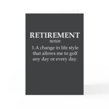 Funny Golf Pension Card Golfer Joke Gift Sport