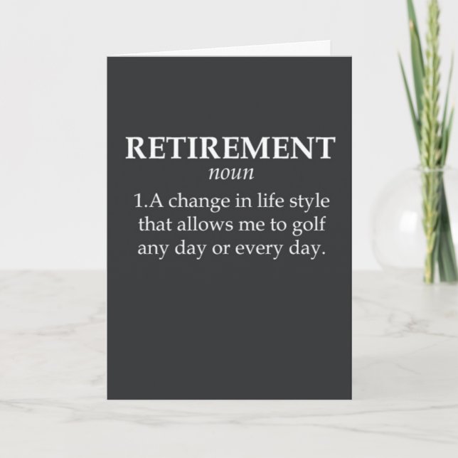 Funny Golf Pension Card Golfer Joke Gift Sport Kort (Framsida)