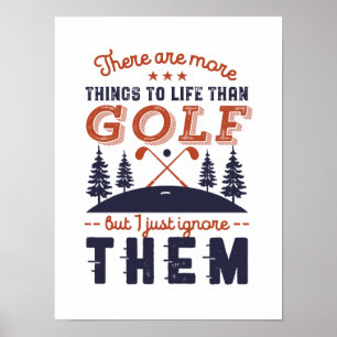 Funny Golf Player-citat Golfers Kärlek Golfing Poster