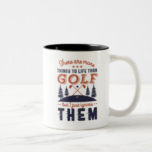 Funny Golf Player-citat Golfers Kärlek Golfing Två-Tonad Mugg
