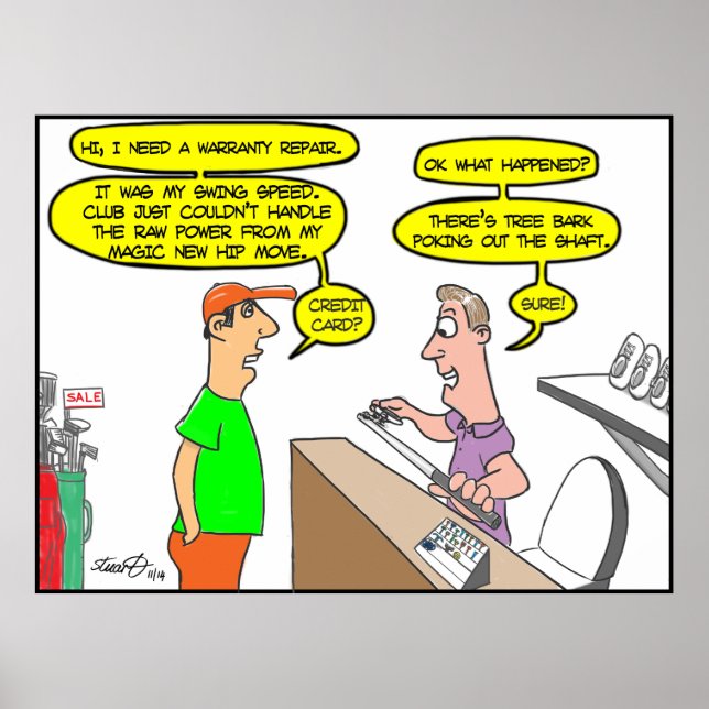 Funny golf poster (Framsidan)