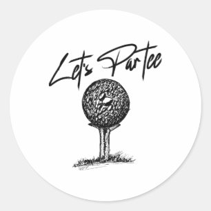 Funny Golf Pun Runt Klistermärke