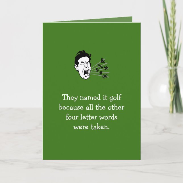 Funny Golf Quote Helgkort (Framsida)