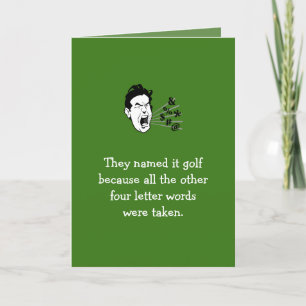 Funny Golf Quote Helgkort