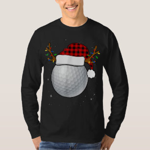 Funny Golf Reindeer Santa Hat jul Pajamas Ho T Shirt