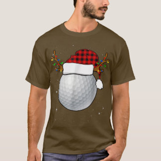 Funny Golf Reindeer Santa Hat jul Pajamas Ho T Shirt