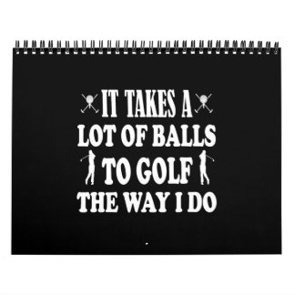 Funny Golf s for Men Takes a Lot of Balls Golf Kalender