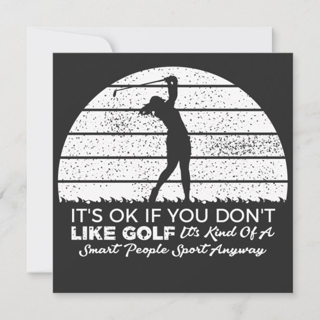 funny golf sayings golfing quote inbjudningar (Framsida)