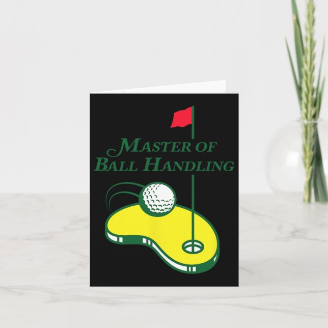 Funny Golf Shirt - Mästare i Boll Handling För man Kort (Framsida)