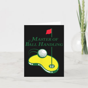 Funny Golf Shirt - Mästare i Boll Handling För man Kort