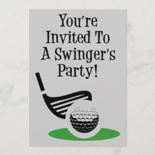 Funny Golf Swinger Party Inbjudan
