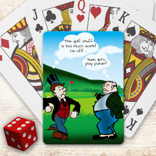 Funny Golf Thated Poker-uppspelningskort Deck Casinokort