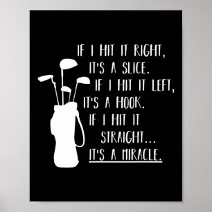 Funny Golfapparatur och funny Golfkläder Uni-adul Poster