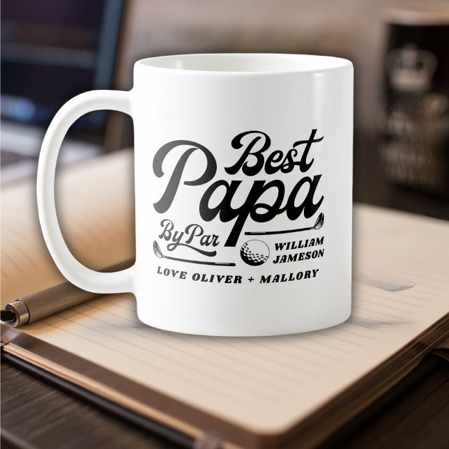 Funny Golfer Best Pappa by Par Photo Fars dag Kaffemugg (Skapare uppladdad)