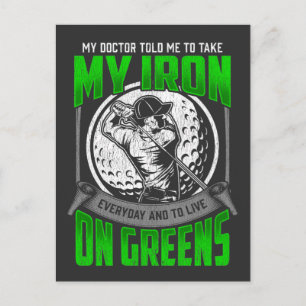 Funny Golfer Course Quote Golf Player Humor Vykort