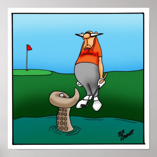 Funny Golfer Humor Poster Gift (Framsidan)
