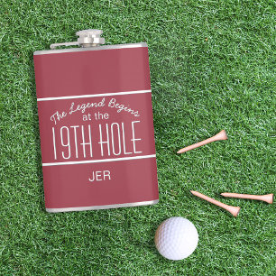 Funny Golfer Nittelfte Hål Monogrammed Initialer Fickplunta