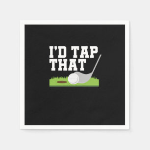 Funny Golfer Puns Id slår den Vuxen Joke Golf Golf Pappersservett