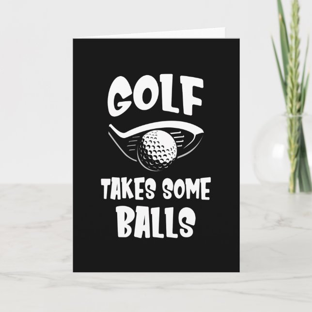 Funny Golfer Slay Golf Kort (Framsida)